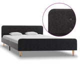 vidaXL Bed frame jute dark grey 90x200 cm