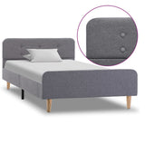 vidaXL Bed frame jute dark grey 90x200 cm