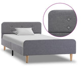 vidaXL Bed frame jute dark grey 90x200 cm