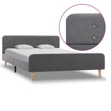 vidaXL Bed frame jute dark grey 90x200 cm