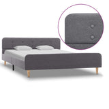 vidaXL Bed frame jute dark grey 90x200 cm