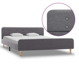 vidaXL Bed frame jute dark grey 90x200 cm