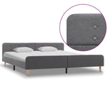 vidaXL Bed frame jute dark grey 90x200 cm