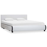 vidaXL Bedframe met lades kunstleer wit 140x200 cm