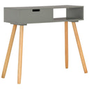 vidaXL Wandtafel 80x30x72 cm massief grenenhout wit