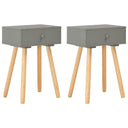 vidaXL Nightstands 2 pcs 40x30x61 cm solid pine wood white