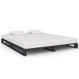 vidaXL Pine Wood Pallet Bed Frame 90x200 cm
