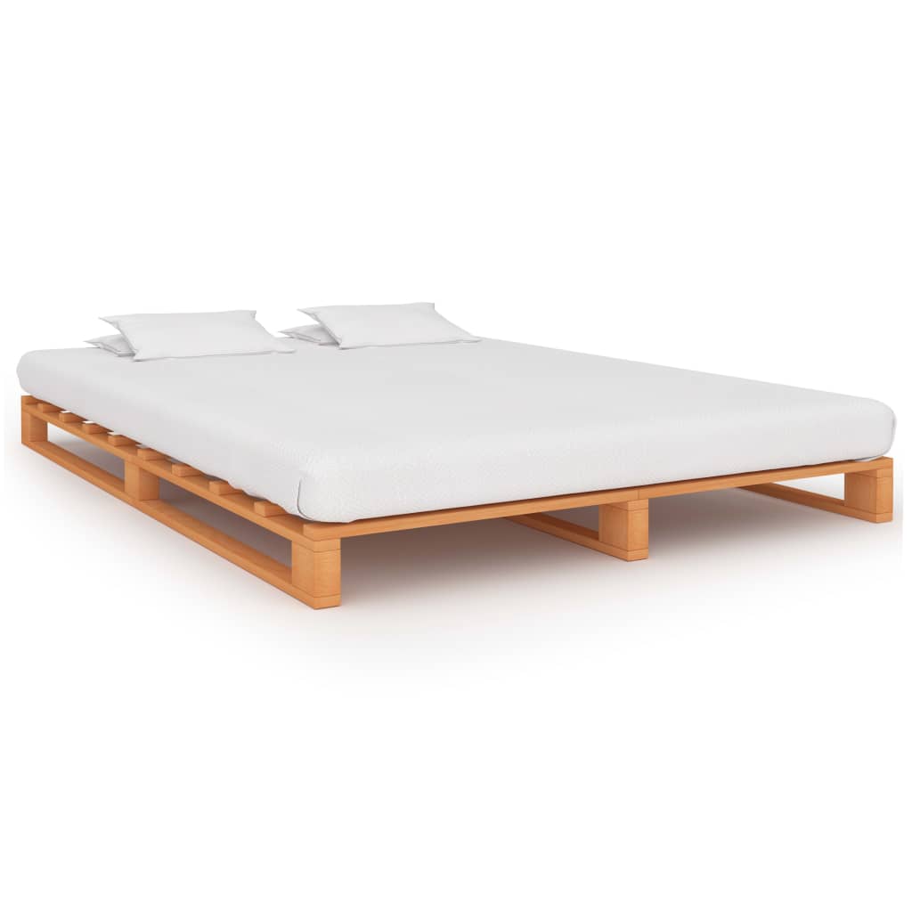 vidaXL Pine Wood Pallet Bed Frame 90x200 cm