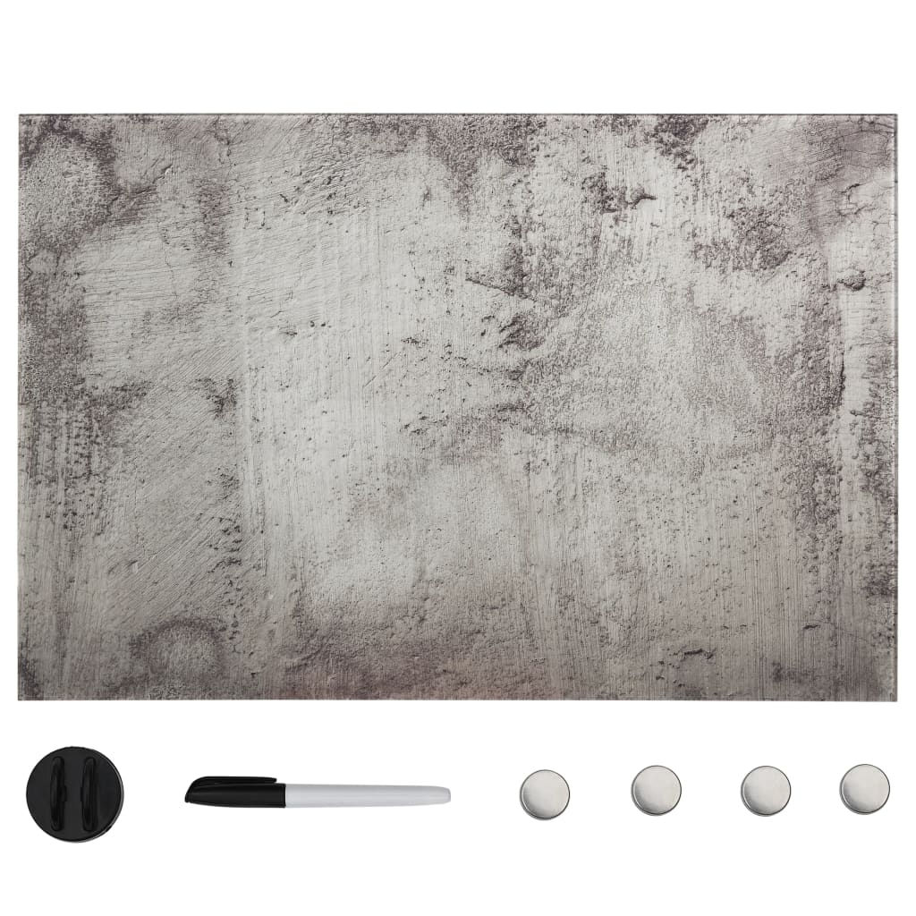 vidaXL Magnetic Board Wall-Mounted 50x30 cm Glass