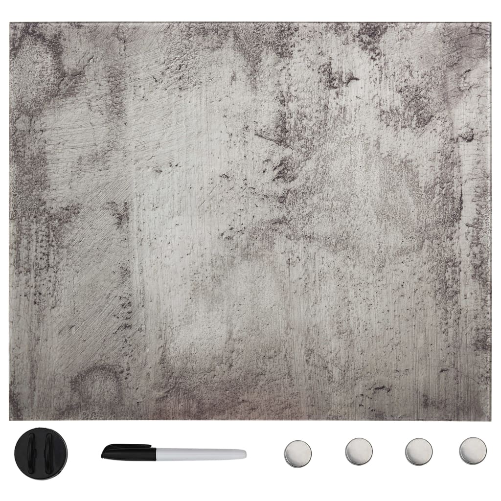 vidaXL Magnetic Board Wall-Mounted 50x30 cm Glass