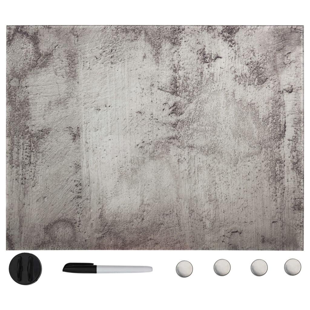 vidaXL Magnetic Board Wall-Mounted 50x30 cm Glass