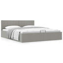 vidaXL Bed Frame with Hydraulic Storage Fabric Dark Grey 90x200 cm