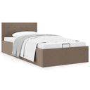 vidaXL Bed Frame with Hydraulic Storage Fabric Dark Grey 90x200 cm