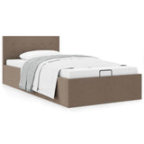vidaXL Bed Frame with Hydraulic Storage Fabric Dark Grey 90x200 cm