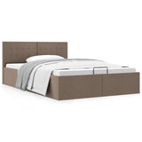vidaXL Bed Frame with Hydraulic Storage Fabric Dark Grey 90x200 cm