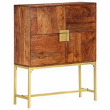 vidaXL Hoge kast 80x30x100 cm massief mangohout