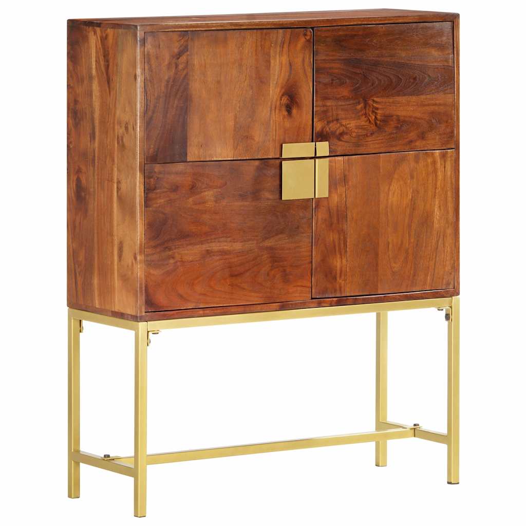 vidaXL Hoge kast 80x30x100 cm massief mangohout