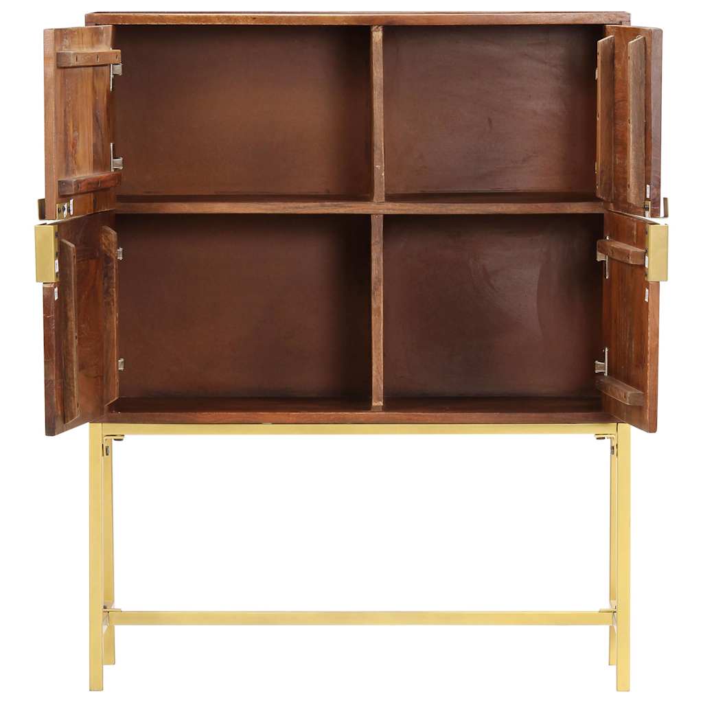 vidaXL Hoge kast 80x30x100 cm massief mangohout