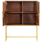 vidaXL Hoge kast 80x30x100 cm massief mangohout