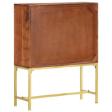 vidaXL Hoge kast 80x30x100 cm massief mangohout