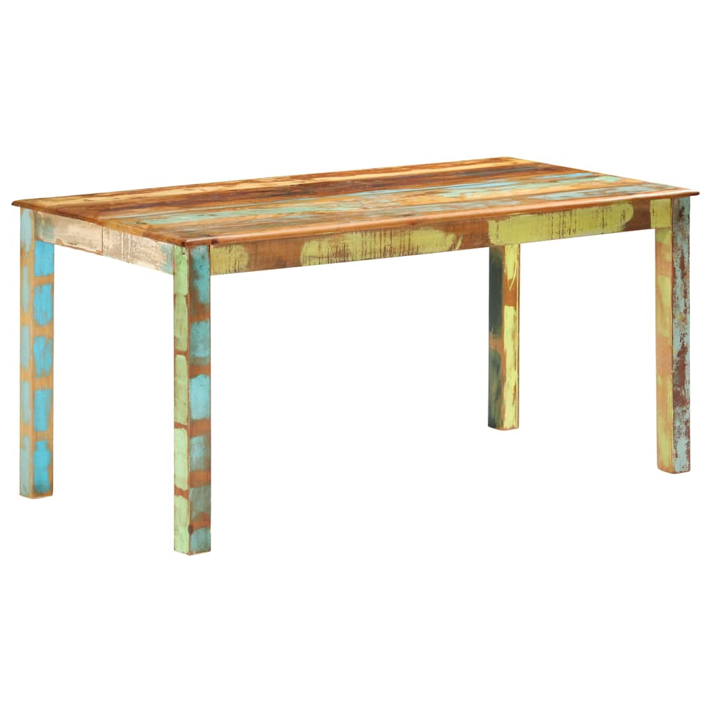 vidaXL Eettafel 140x70x76 cm massief gerecycled hout