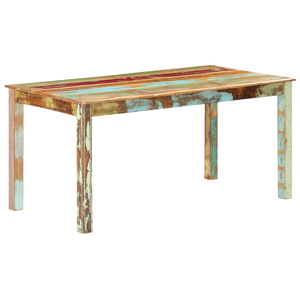 vidaXL Eettafel 140x70x76 cm massief gerecycled hout