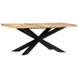 vidaXL Eettafel 180x90x76 cm massief ruw mangohout