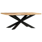 vidaXL Eettafel 180x90x76 cm massief ruw mangohout