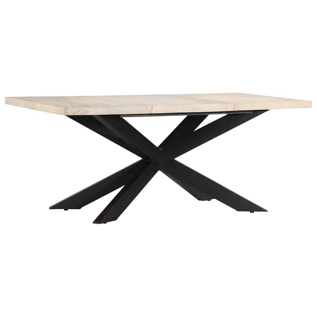 vidaXL Eettafel 180x90x76 cm massief ruw mangohout