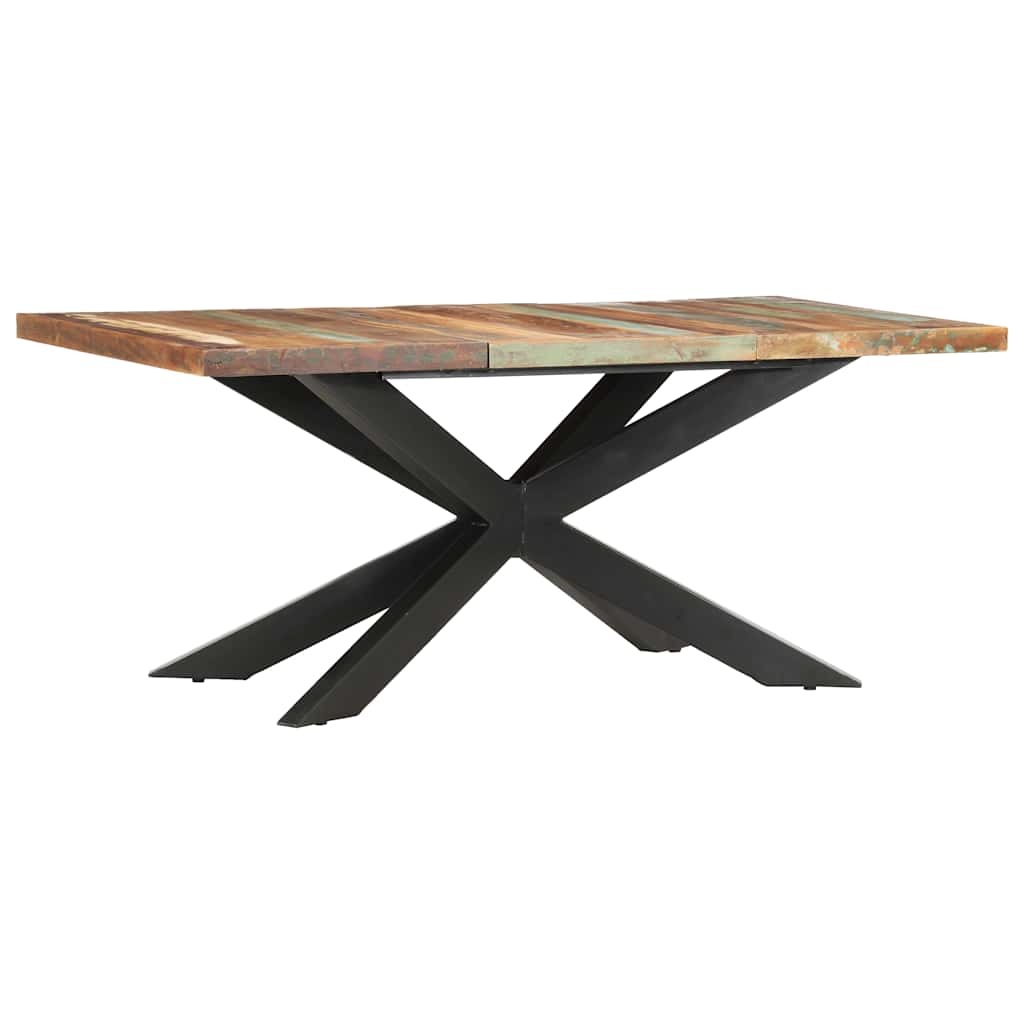 vidaXL Eettafel 180x90x76 cm massief ruw mangohout