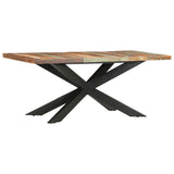 vidaXL Eettafel 180x90x76 cm massief ruw mangohout