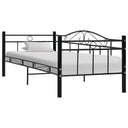 vidaXL Bedbank metaal zwart 90x200 cm
