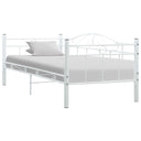 vidaXL Bedbank metaal zwart 90x200 cm