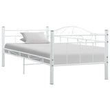 vidaXL Day Bed Metal Black 90x200 cm