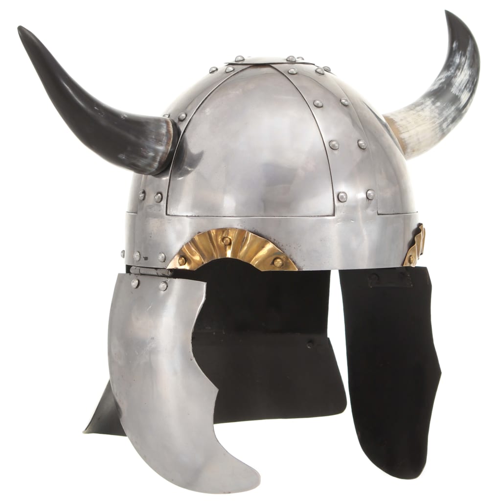 vidaXL Spiked Helmet Germanic replica LARP steel black