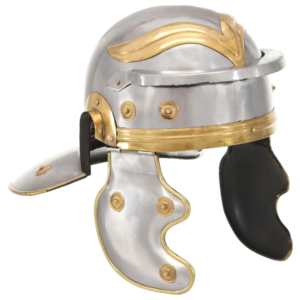 vidaXL Spiked Helmet Germanic replica LARP steel black