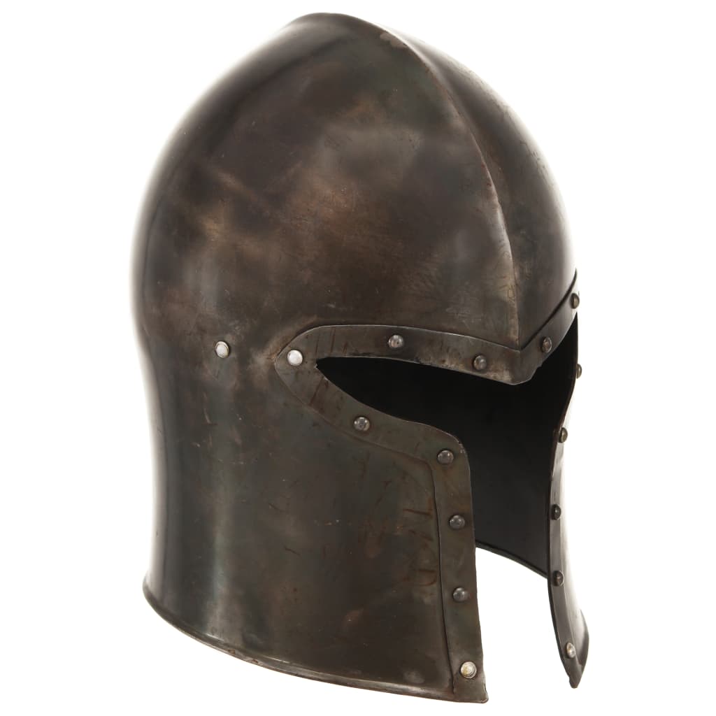 vidaXL Spiked Helmet Germanic replica LARP steel black