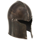 vidaXL Spiked Helmet Germanic replica LARP steel black