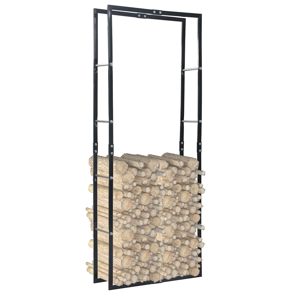 vidaXL Haardhoutrek 50x20x150 cm staal zwart