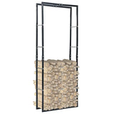 vidaXL Haardhoutrek 50x20x150 cm staal zwart