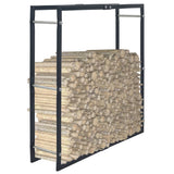 vidaXL Haardhoutrek 50x20x150 cm staal zwart