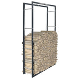 vidaXL Haardhoutrek 50x20x150 cm staal zwart