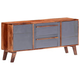 vidaXL Dressoir 120x30x55 cm massief hout grijs