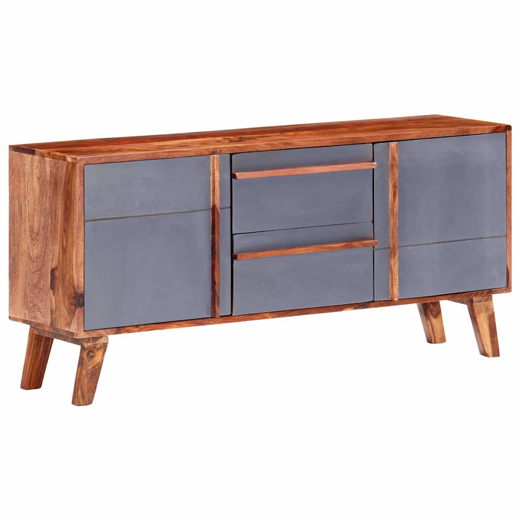vidaXL Dressoir 120x30x55 cm massief hout grijs