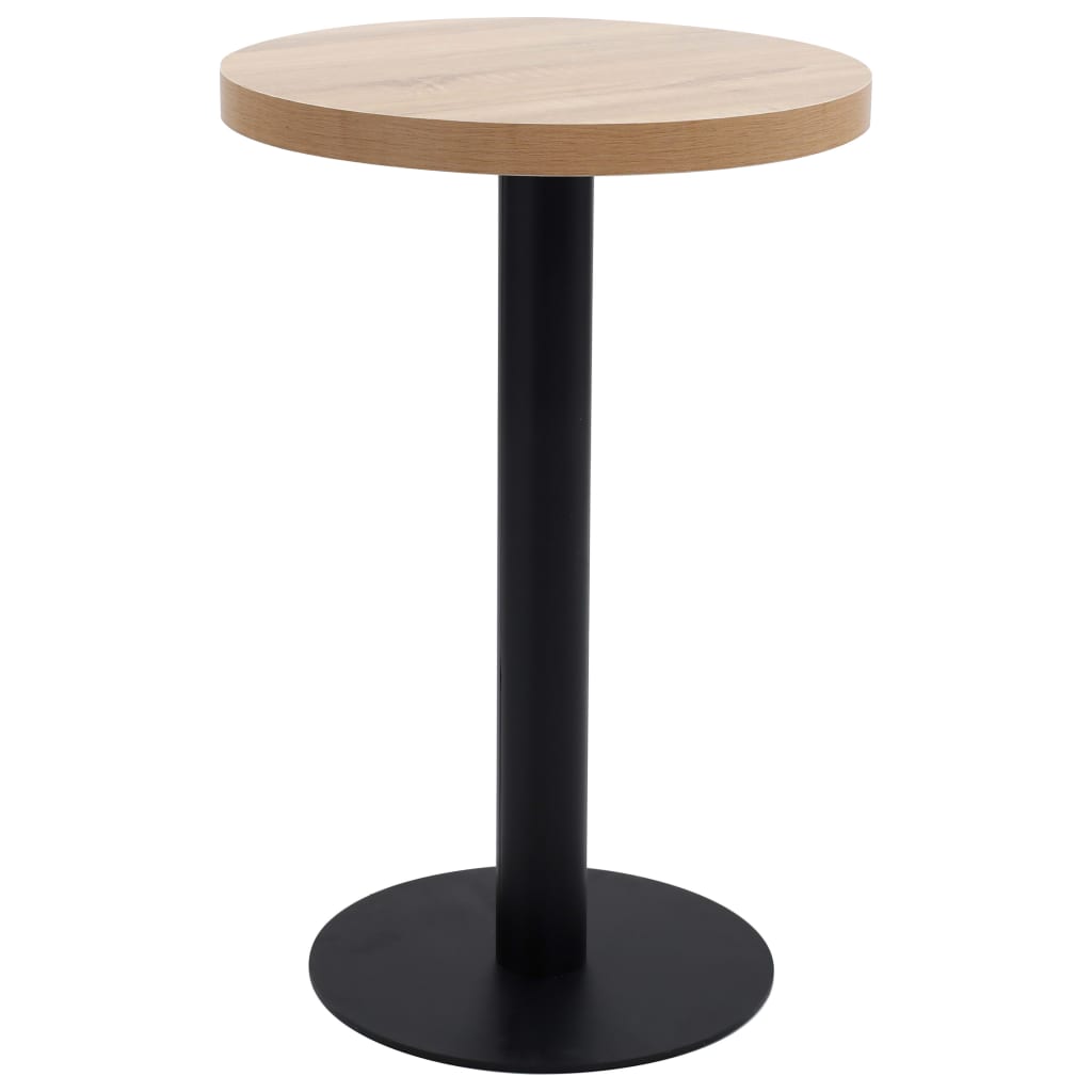 vidaXL Table de bistro 40 cm MDF brun clair