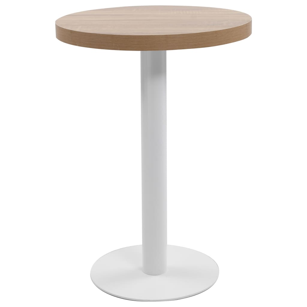vidaXL Table de bistro 40 cm MDF brun clair