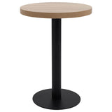 vidaXL Table de bistro 40 cm MDF brun clair