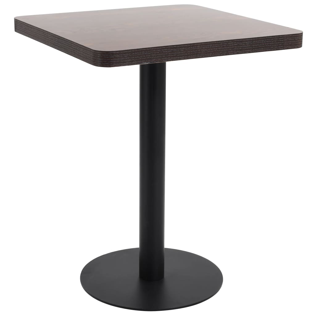vidaXL Table de bistro 50x50 cm MDF brun clair