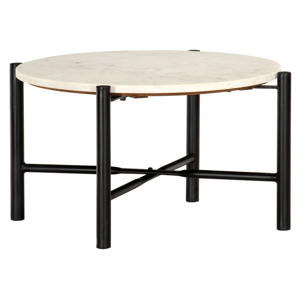 vidaXL Salontafel 60x60x35 cm echt steen met marmeren textuur groen