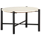 vidaXL Salontafel 60x60x35 cm echt steen met marmeren textuur groen